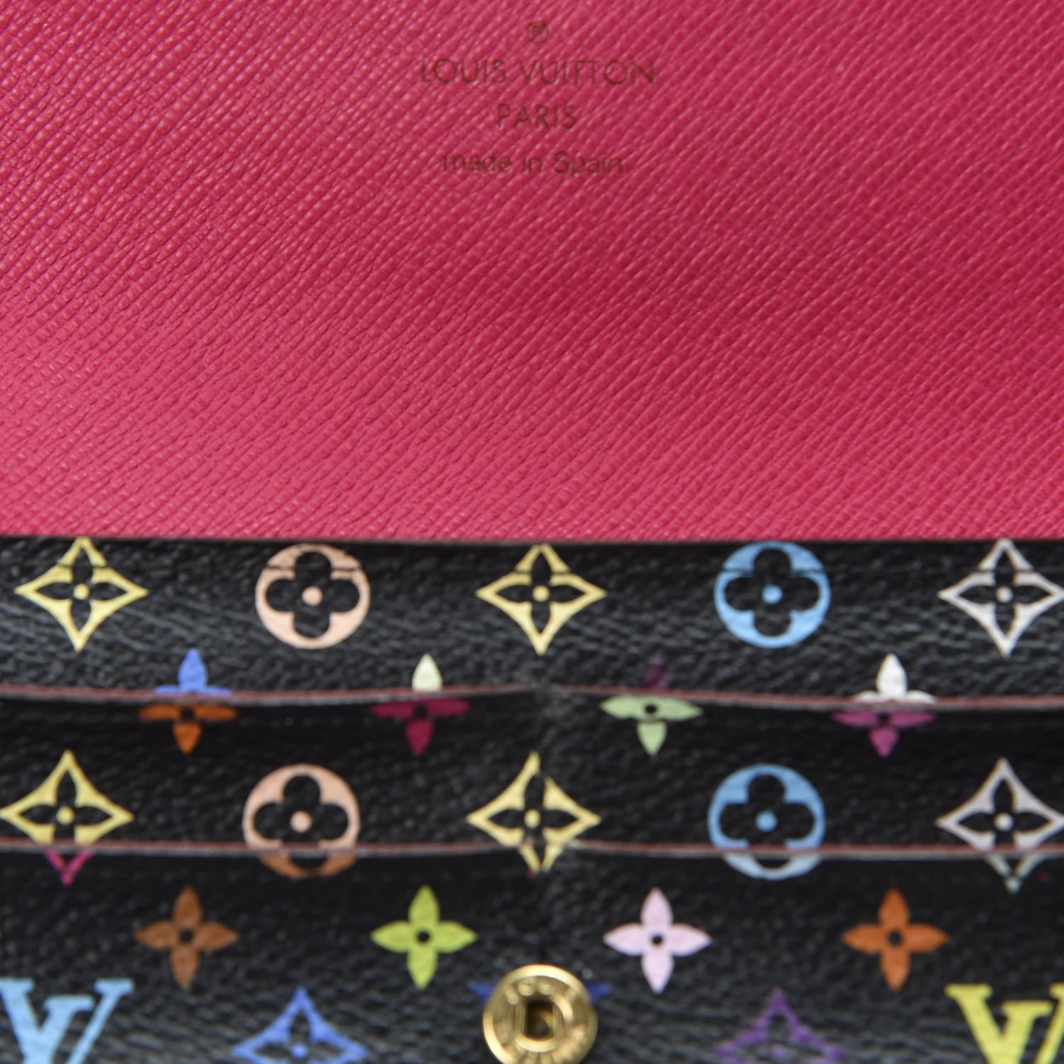 Louis Vuitton Monogram Multicolor Sarah Wallet Black Grenade 8 of 9