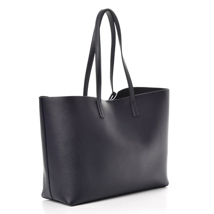 Saint Laurent Calfskin Large Shopping Tote Deep Marine 4 of 9