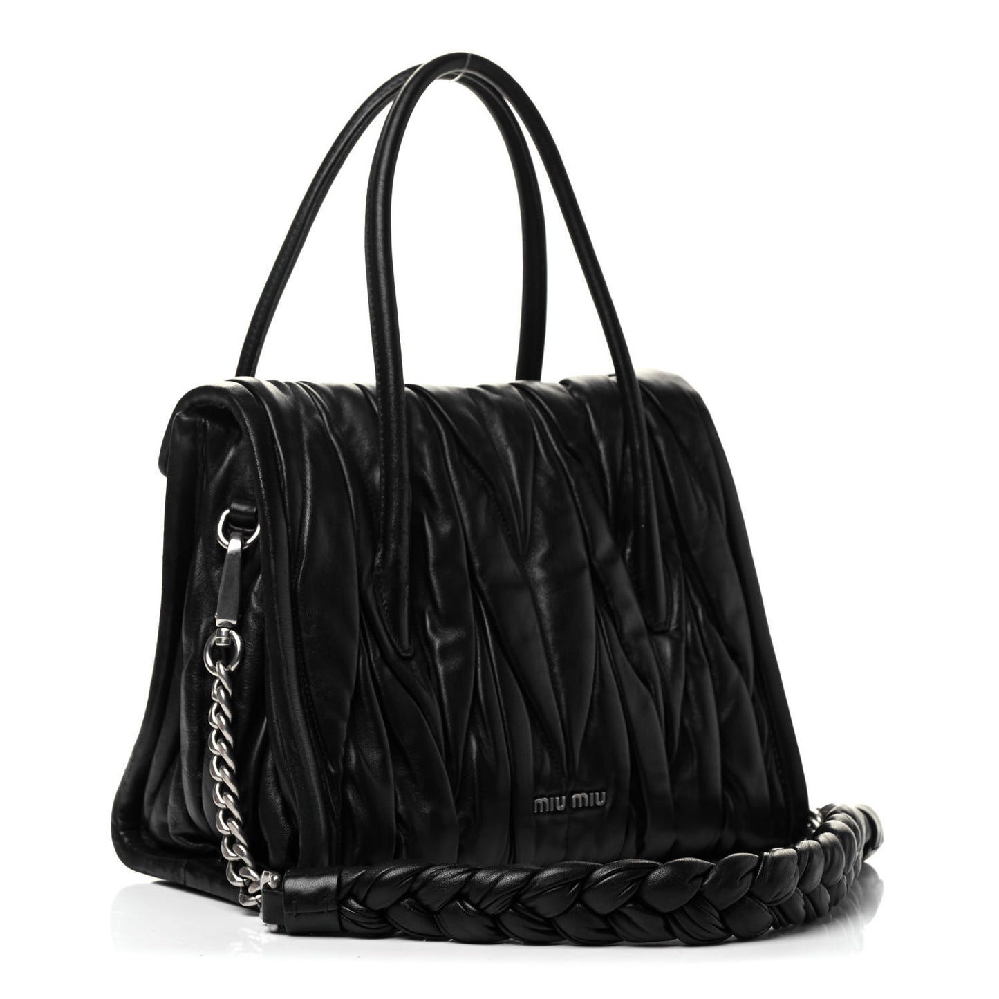 Nappa Matelasse Top Handle Tote Black