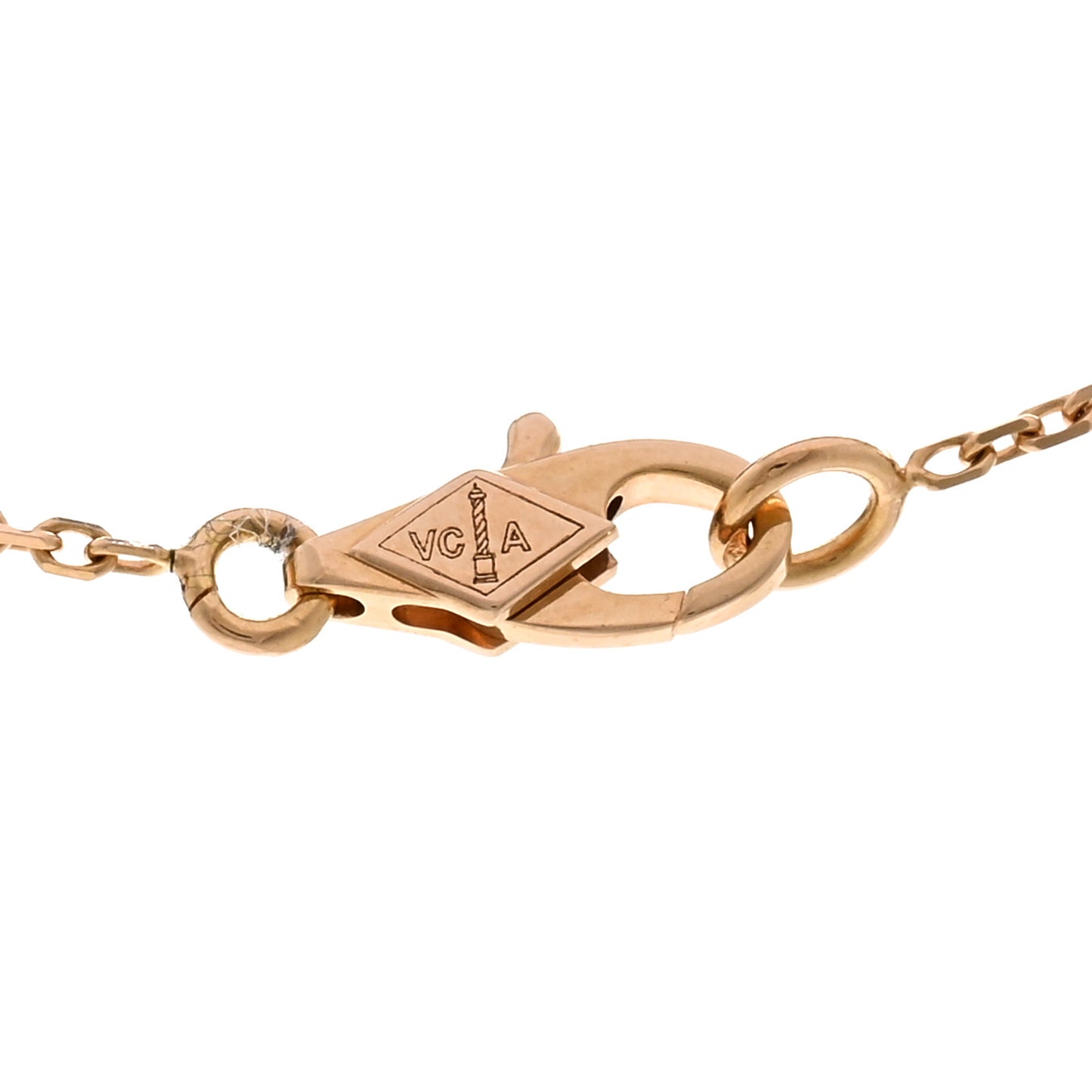 18K Rose Gold Carnelian Sweet Alhambra Pendant Necklace