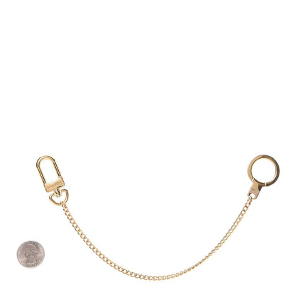 Louis Vuitton Metal Pochette Extender Key Ring Chain Gold 2 of 4