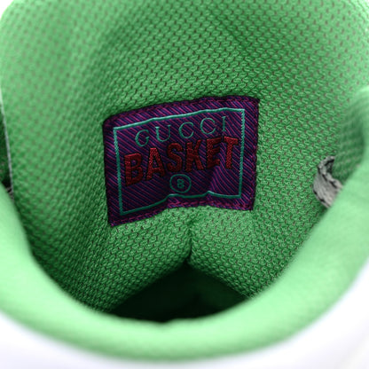 Gucci Demetra Mens Basket High Top Sneakers 8 Holly Green Great White Black 10 of 28