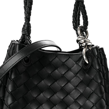 Bottega Veneta Nappa Intrecciato Small Parachute Shoulder Bag Black 7 of 10