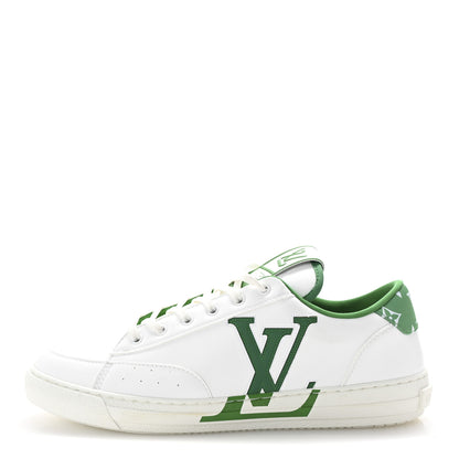 Louis Vuitton Calfskin Charlie Mens Sneakers 9 White Green 1 of 10