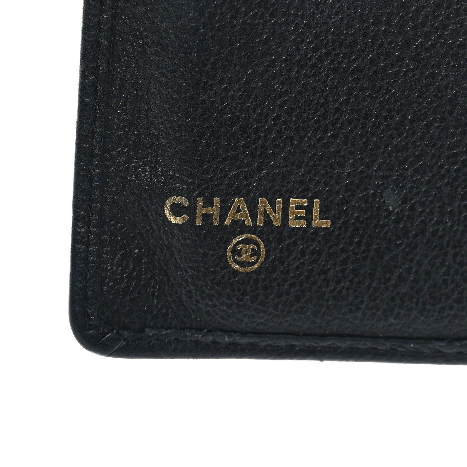 Chanel Goatskin Camellia Embossed Yen Wallet Black 4 of 7