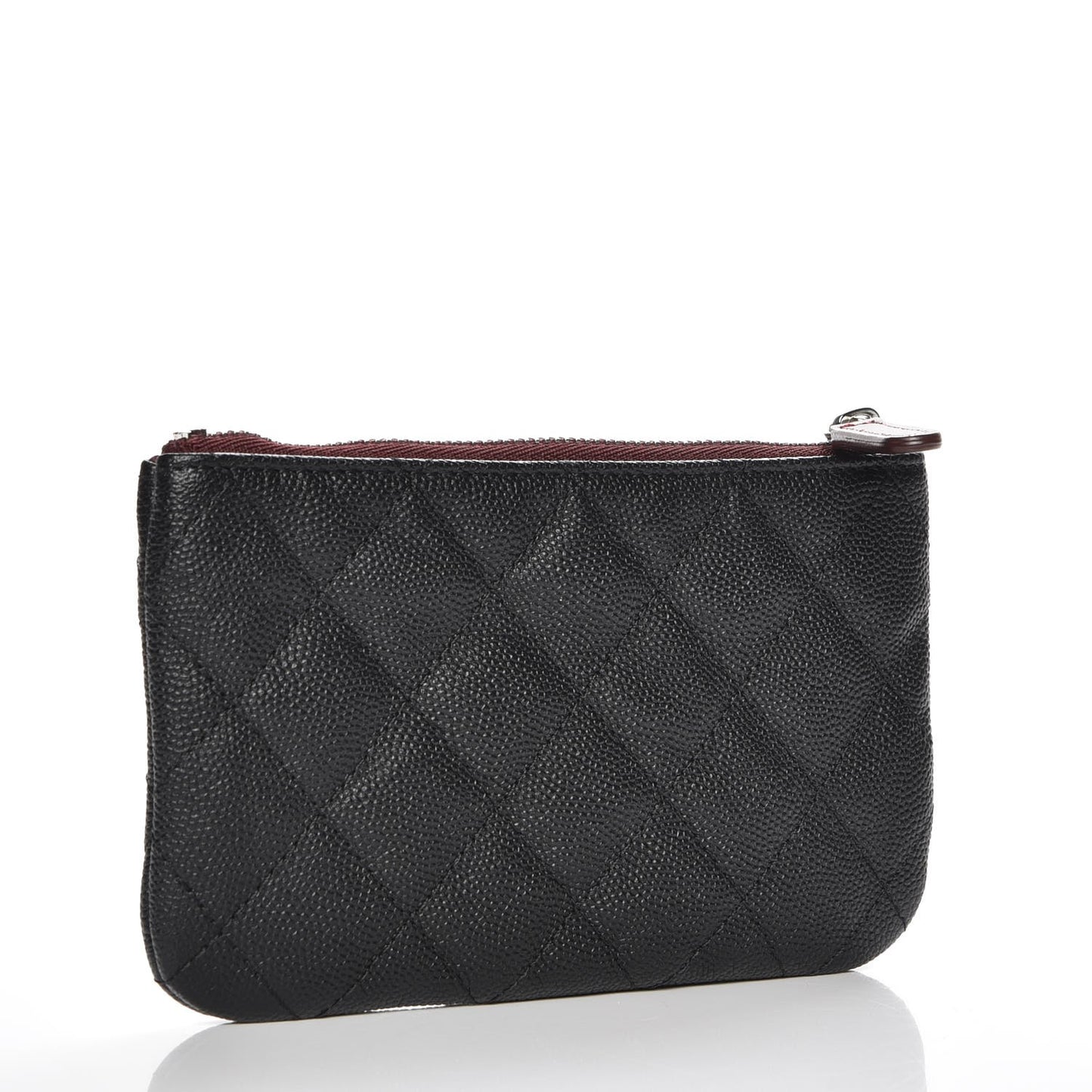 Caviar Quilted Small Cosmetic Case Black