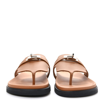 Hermes Calfskin Womens Empire Sandals 38 Naturel 2 of 9
