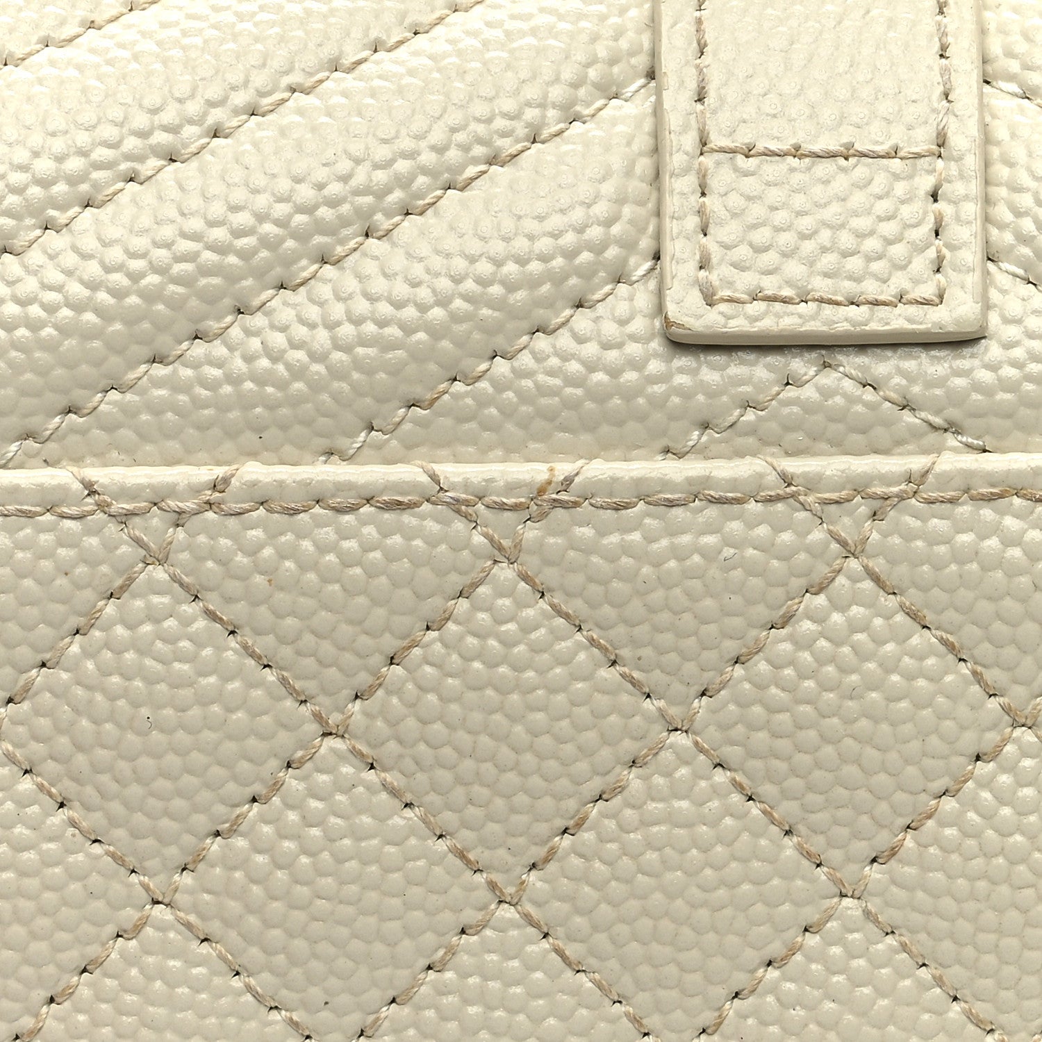 Saint Laurent Grain De Poudre Mixed Matelasse Triquilt Large Monogram Wallet Beige 7 of 8