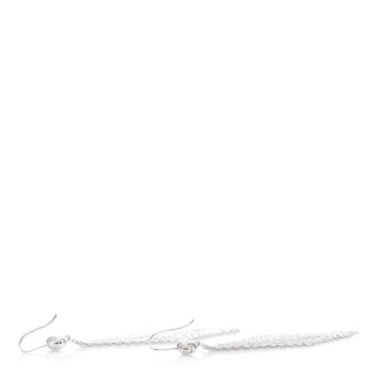 Tiffany Sterling Silver Elsa Peretti Mesh Earrings 3 of 6