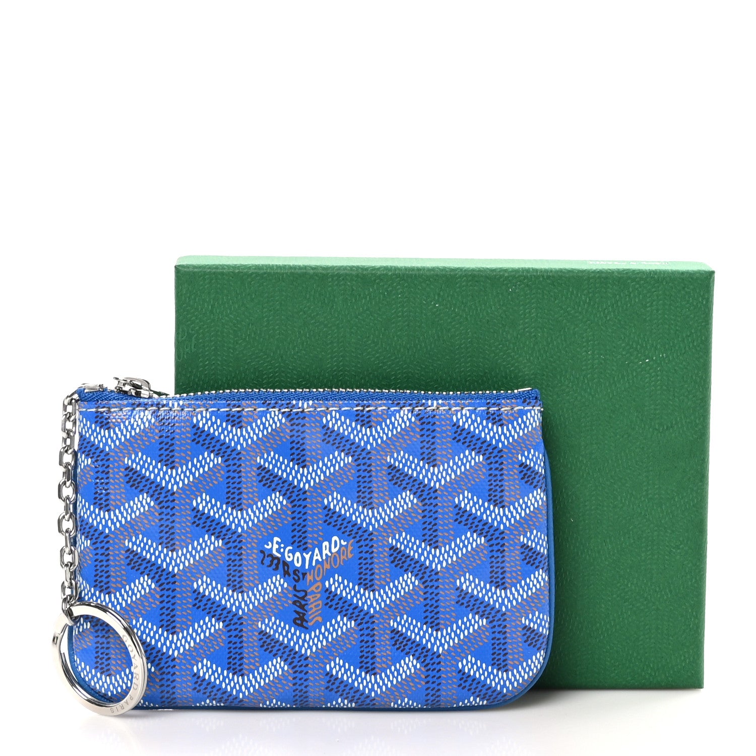Goyard Goyardine Nano Senat Key Pouch Blue 9 of 9