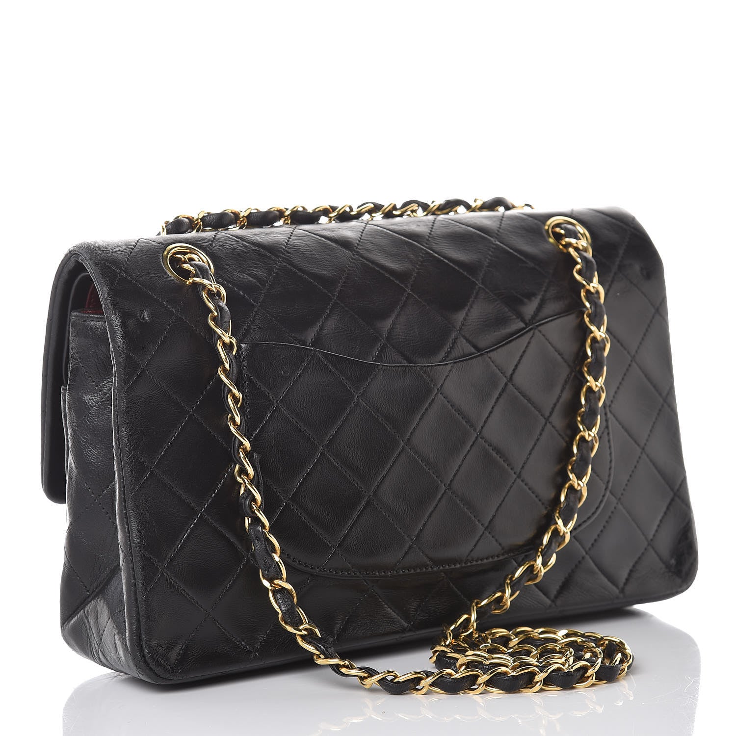 Chanel Lambskin Quilted Medium Double Flap Black 3 of 15
