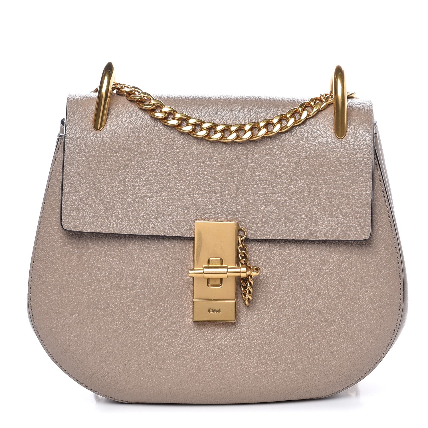 Chloe Grained Lambskin Drew Shoulder Bag Motty Grey 1 of 10