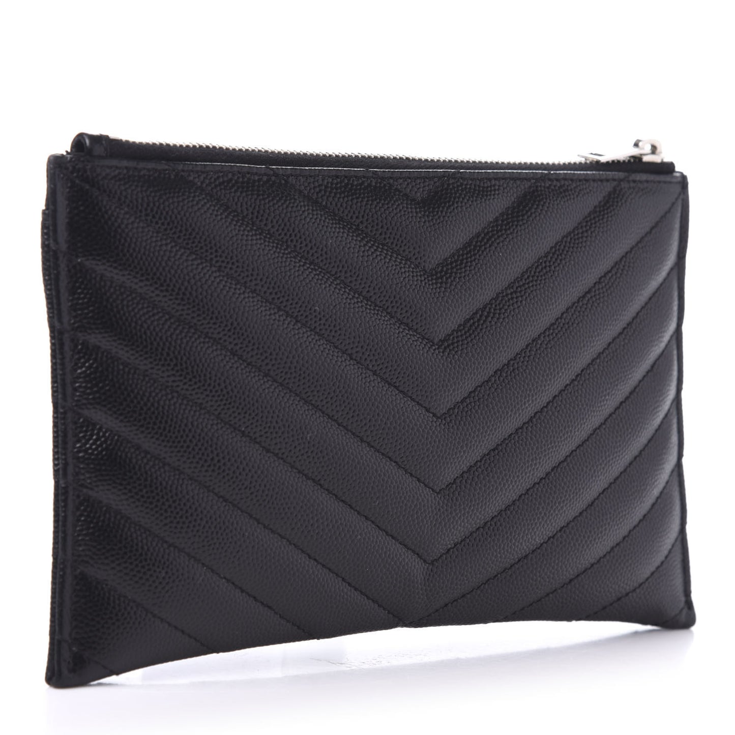 Grain De Poudre Chevron Monogram Bill Pouch Black