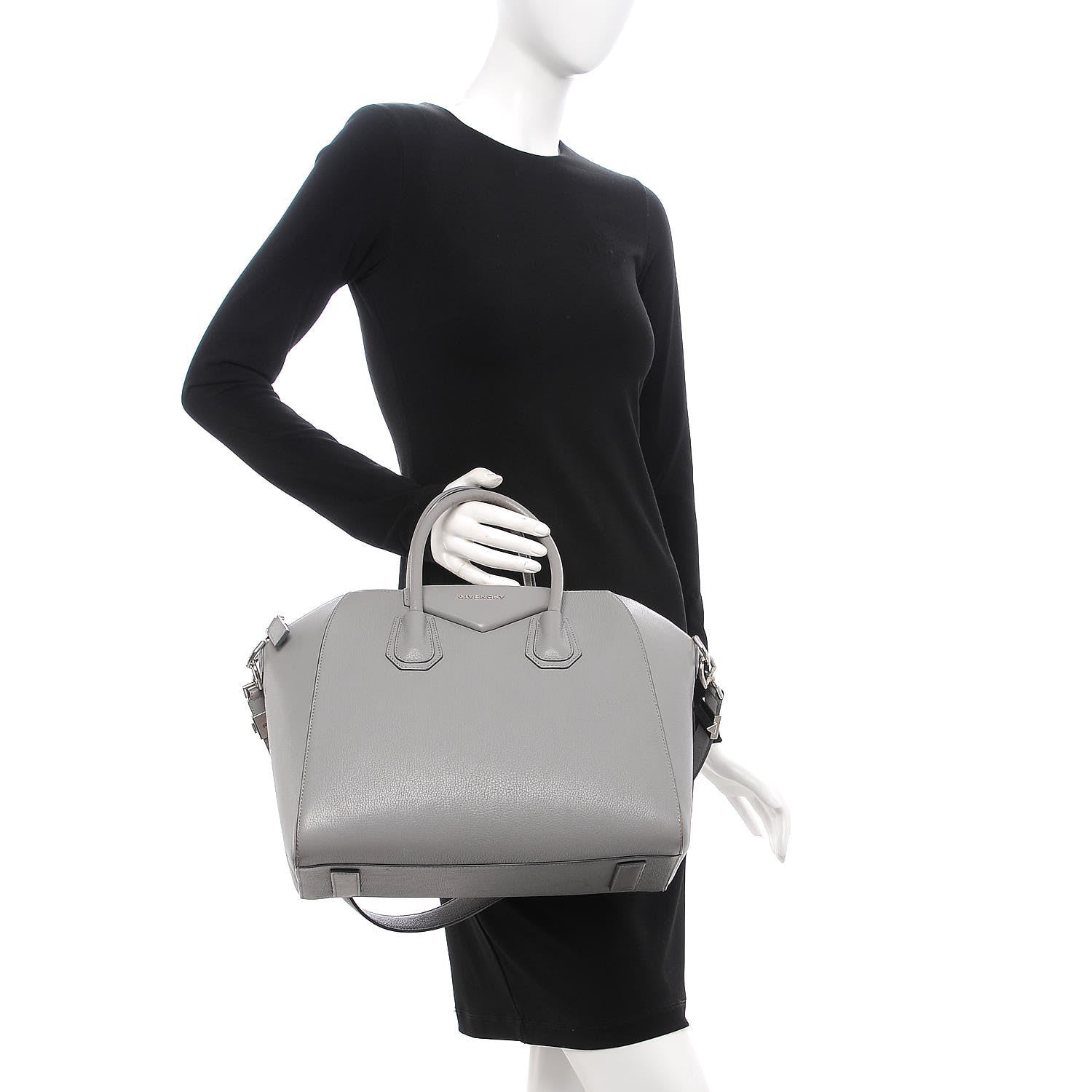 Givenchy Sugar Goatskin Medium Antigona Pearl Grey 2 of 14