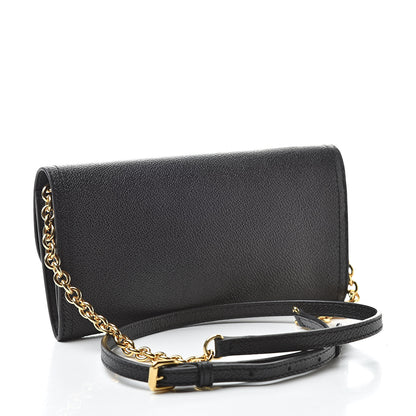 Burberry Grainy Calfskin Henley Wallet On Chain Black 3 of 11