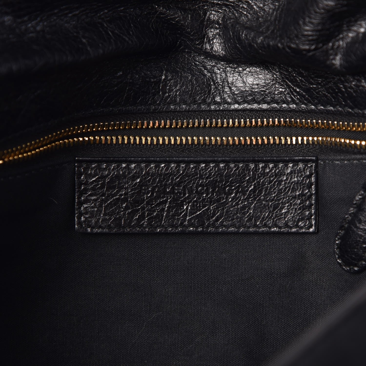Balenciaga Agneau Giant 12 Gold Hardware Envelope Strap Clutch Black 6 of 7