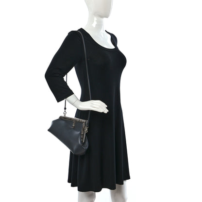 Fendi Shiny Nappa Snakeskin Small Fendi First Anthracite Asfalto 2 of 8
