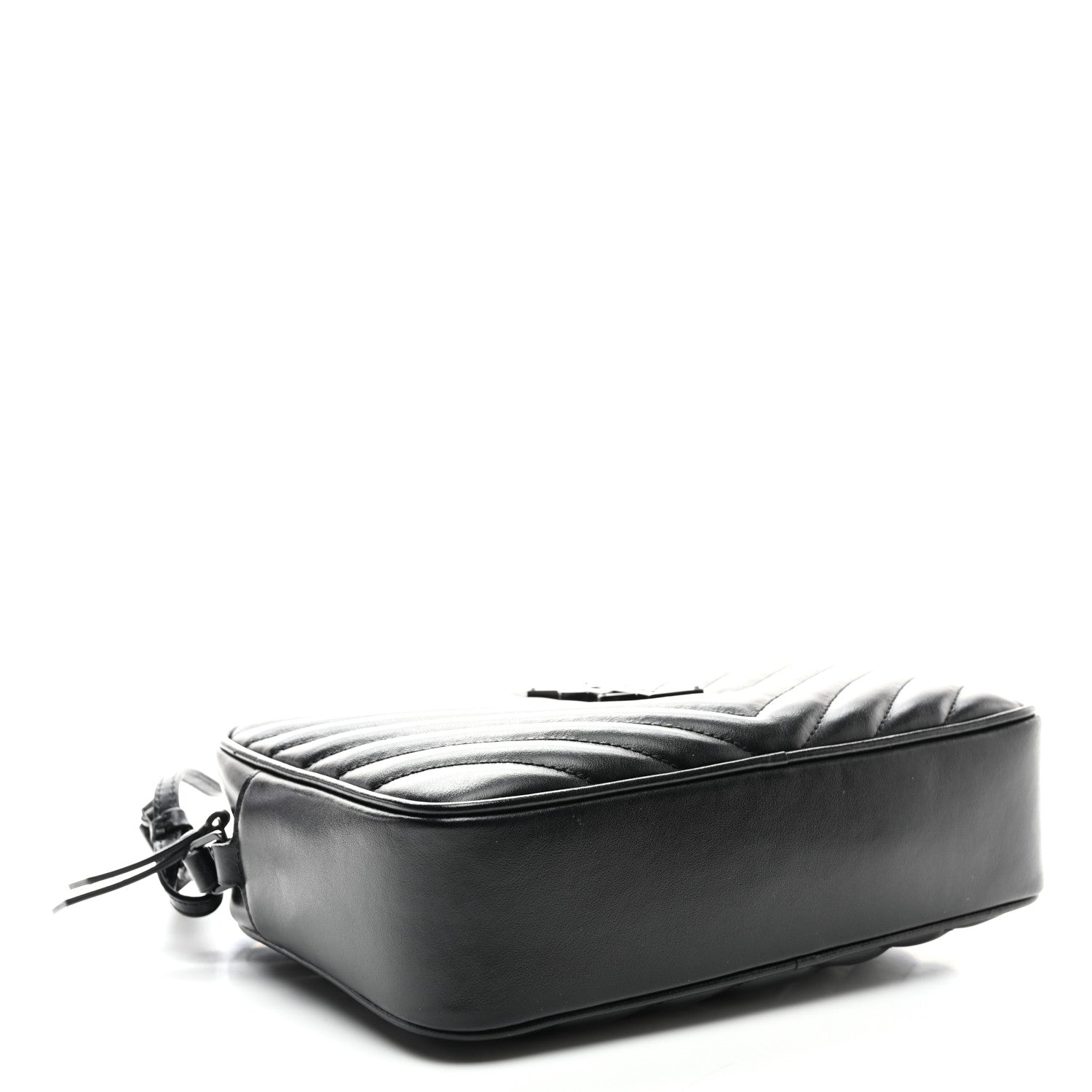 Saint Laurent Calfskin Matelasse Monogram Monochrome Lou Camera Bag Black 3 of 9