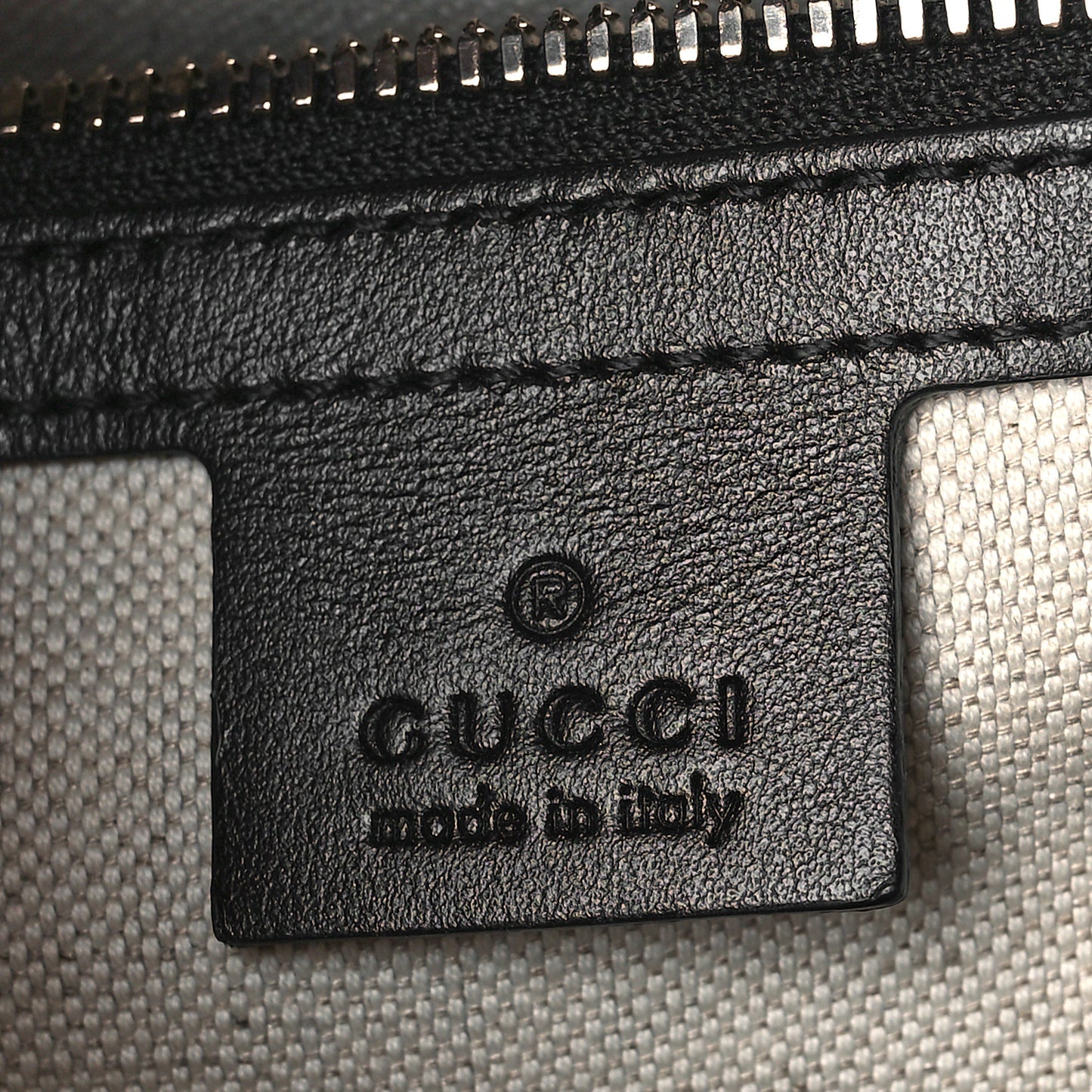 Calfskin GG Tennis Embossed Square Messenger Bag Black