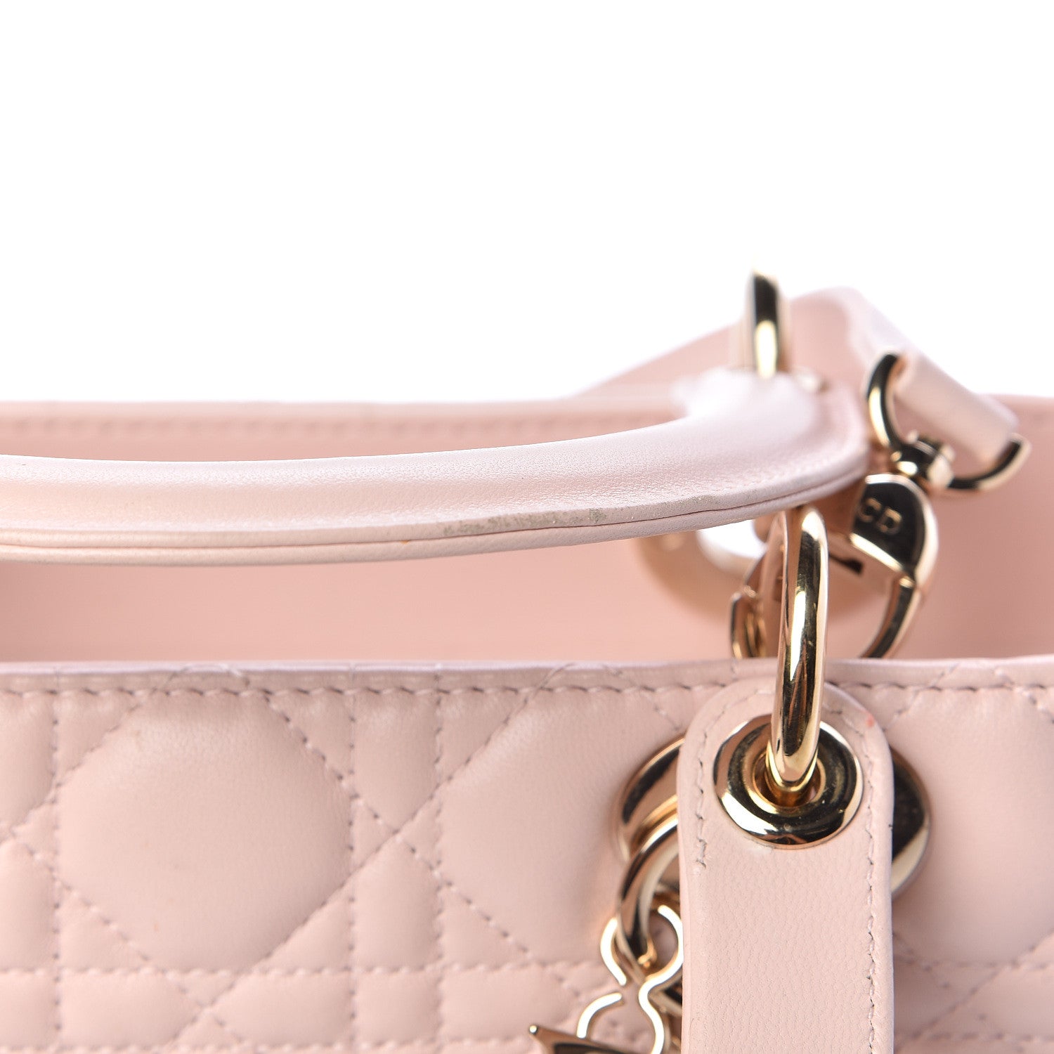 Christian Dior Lambskin Cannage Medium Lady Dior Light Pink 15 of 15
