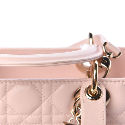 Christian Dior Lambskin Cannage Medium Lady Dior Light Pink 15 of 15