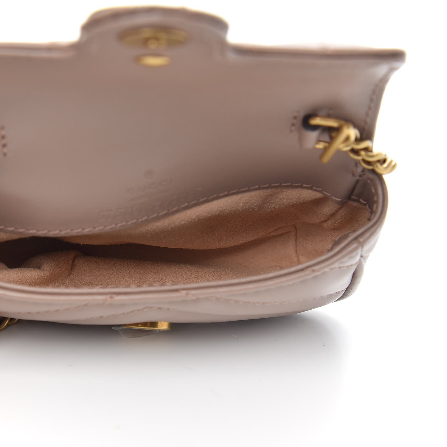 Gucci Calfskin Matelasse Heart GG Marmont 2.0 Coin Purse On A Chain Porcelain Rose 5 of 9