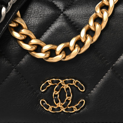 Chanel Lambskin Quilted Chanel 19 Wallet On Chain WOC Black 9 of 11