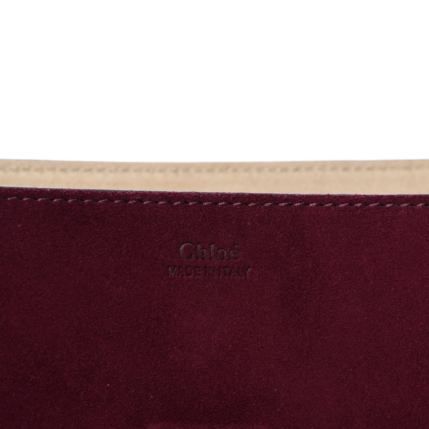Chloe Suede Smooth Calfskin Drew Shoulder Bag Dark Purple 8 of 9