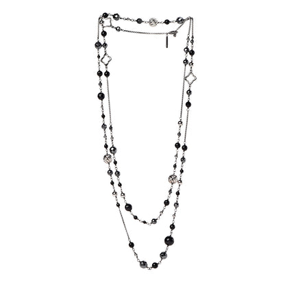 David Yurman Sterling Silver Black Onyx Hematite Elements Chain Necklace 3 of 6