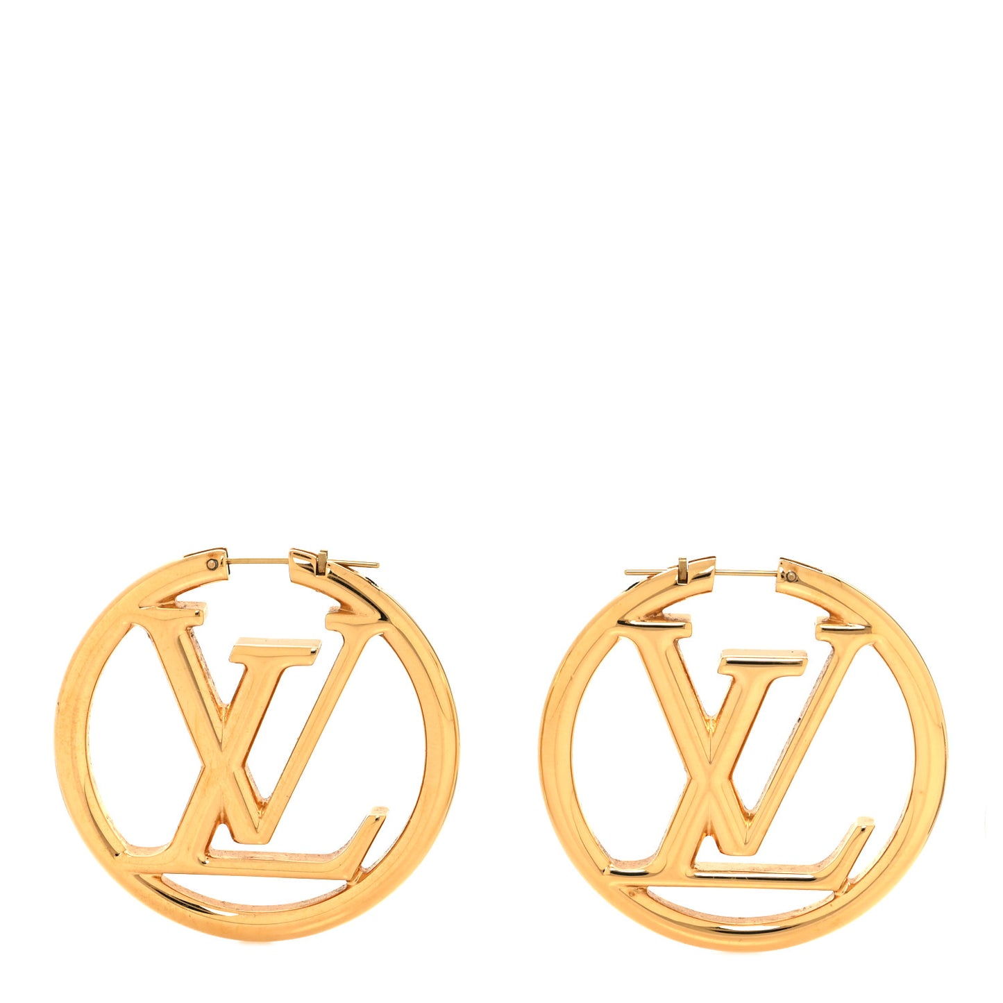 Metal Louise Hoop Earrings Gold