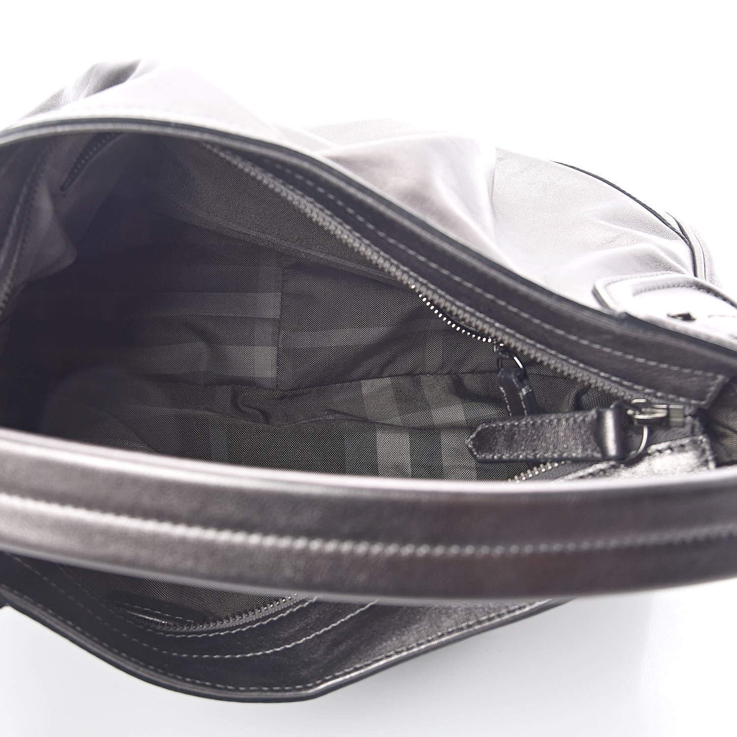Burberry Metallic Calfskin Shoulder Bag Anthracite 5 of 9