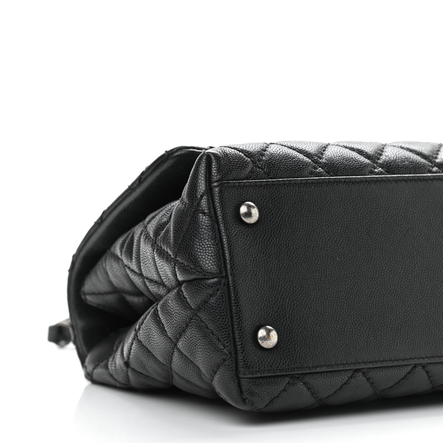 Chanel Caviar Quilted Small Coco Handle Flap Black 9 of 10