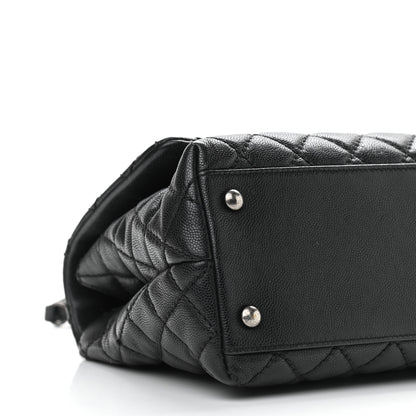 Chanel Caviar Quilted Small Coco Handle Flap Black 9 of 10