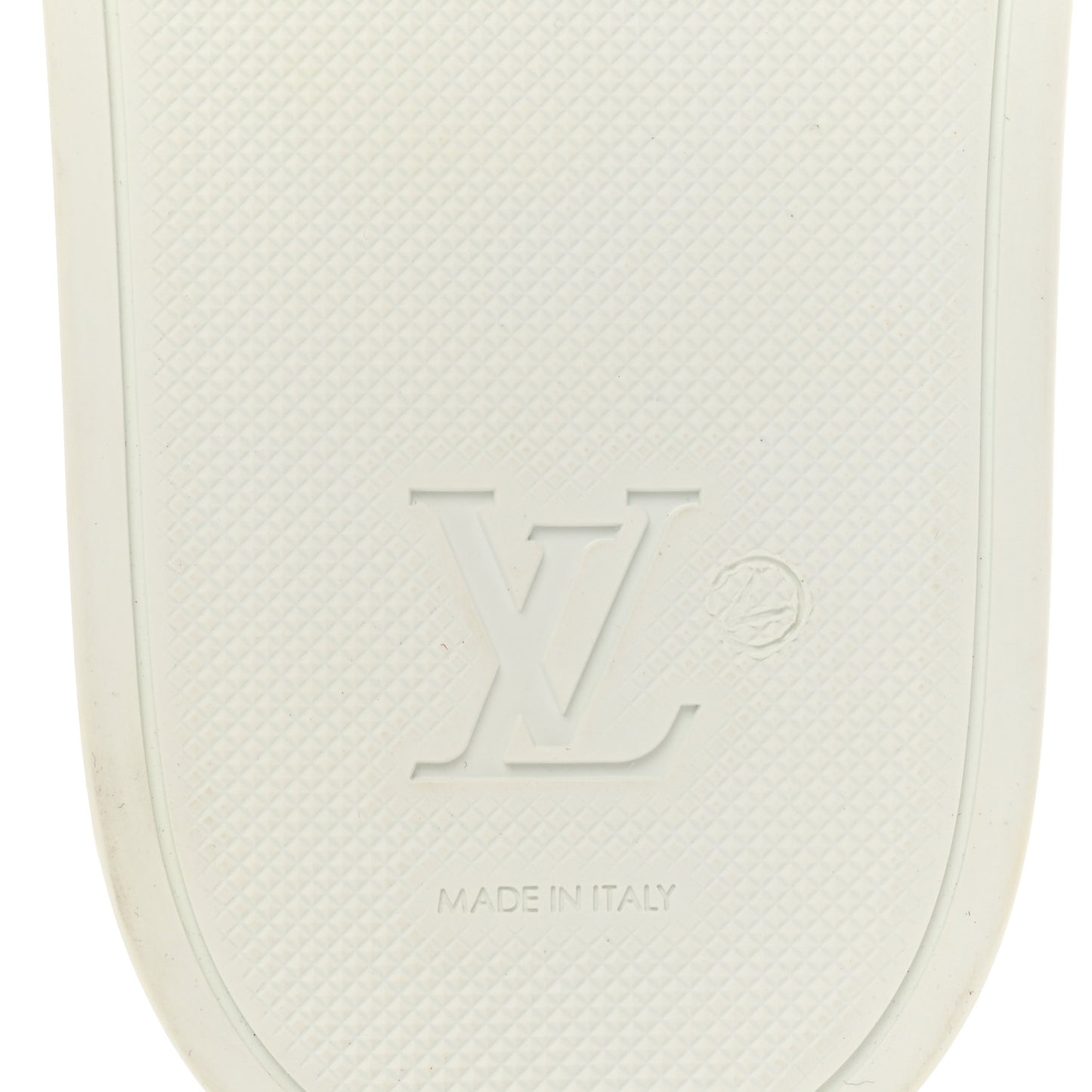 Metallic Rubber Embossed Monogram Mens Waterfront Mules 10