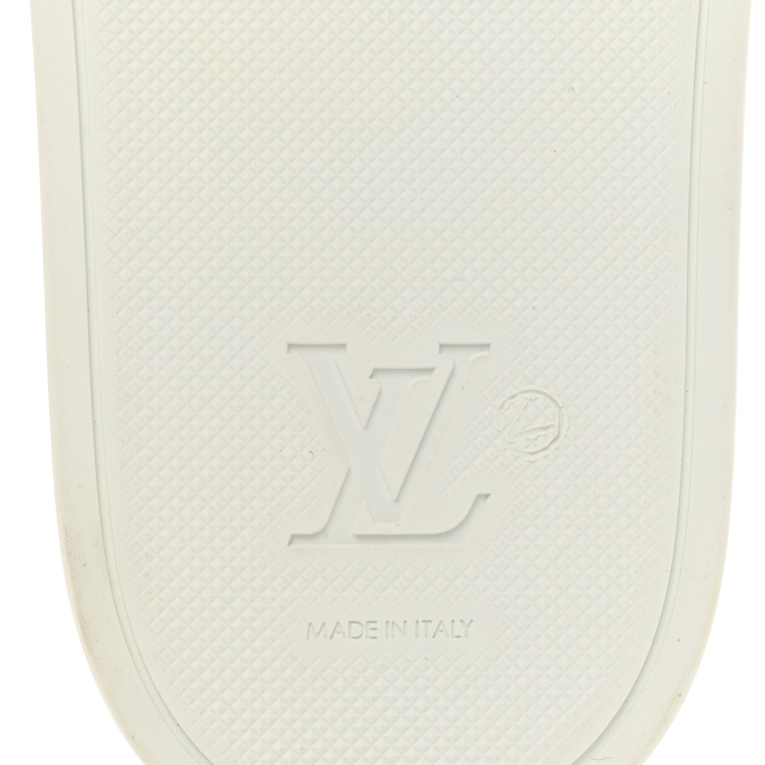 Louis Vuitton Metallic Rubber Embossed Monogram Mens Waterfront Mules 10 6 of 8