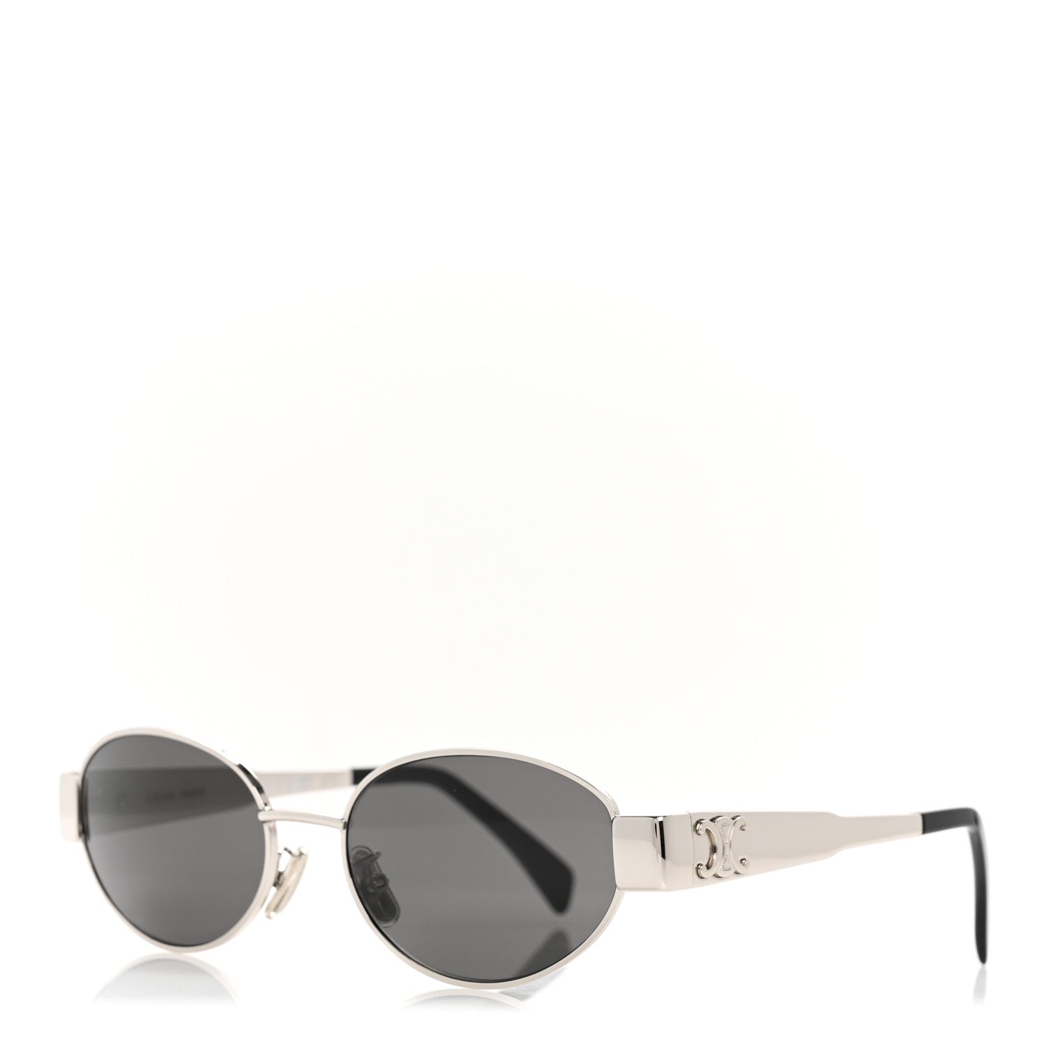 Celine Metal Triomphe 01 Sunglasses CL40235U Silver Smoke 1 of 8