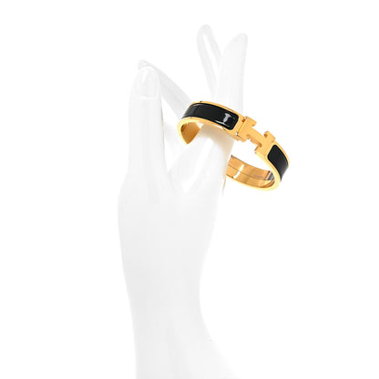 Hermes Enamel Narrow Clic Clac H Bracelet PM Black 2 of 5