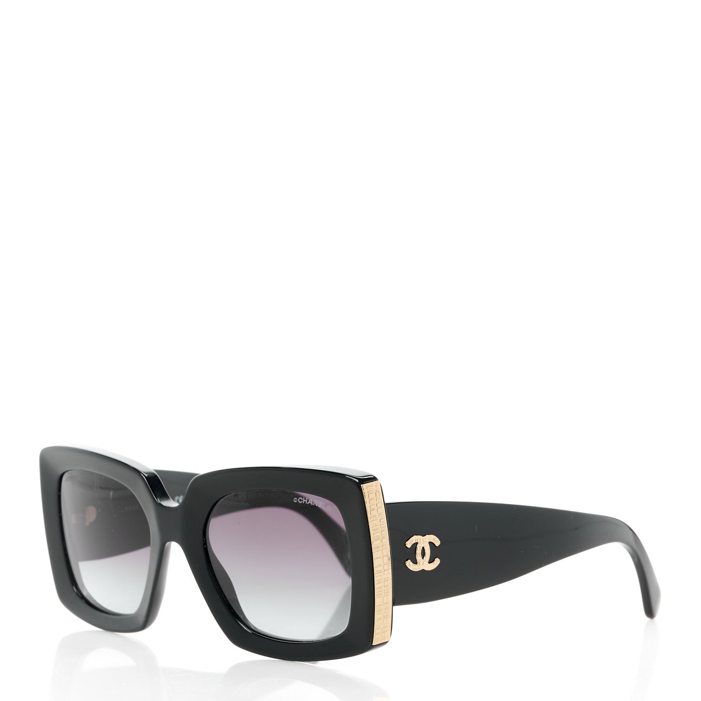 Acetate Rectangle Sunglasses 5435 Black