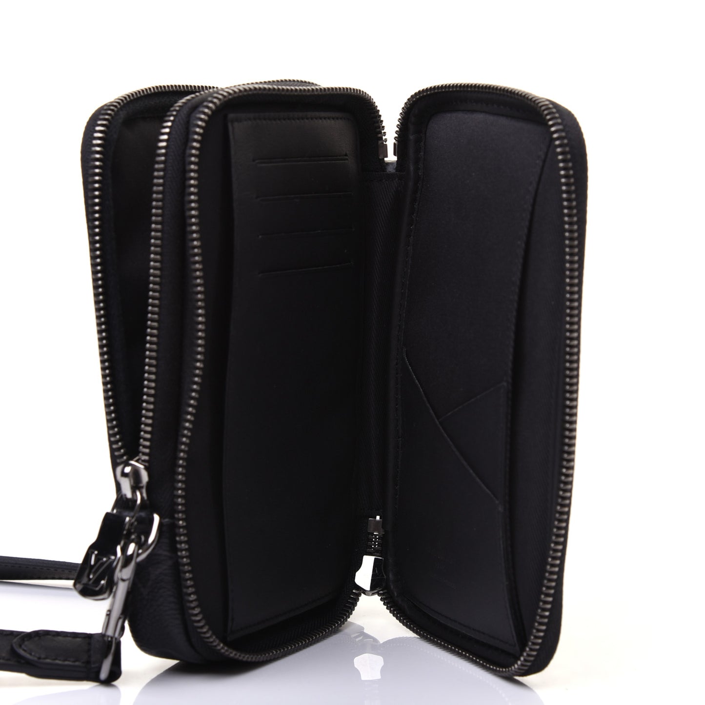 Monogram Eclipse Reverse Double Phone Pouch