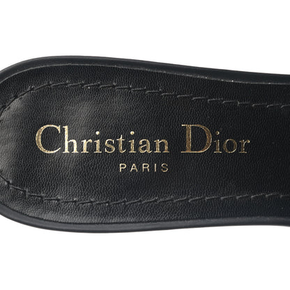 Christian Dior Cotton Embroidered Dway 40mm Slide Sandals 35.5 Deep Blue 7 of 9