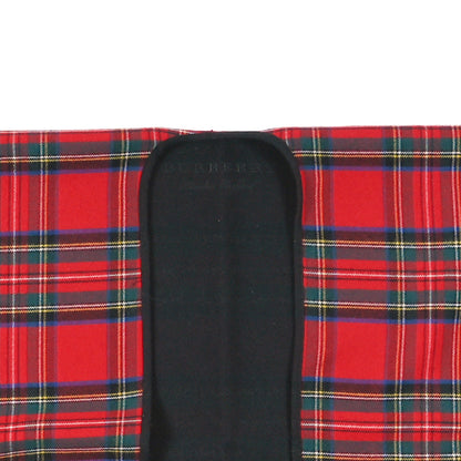 Burberry Wool Cashmere Check Cape Scarf Scarf Red 2 of 3