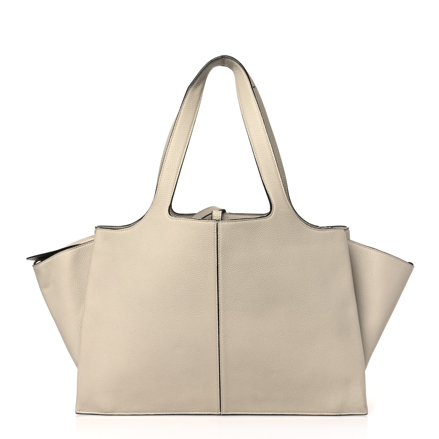 Baby Grained Calfskin Medium Tri-Fold Bag Dune