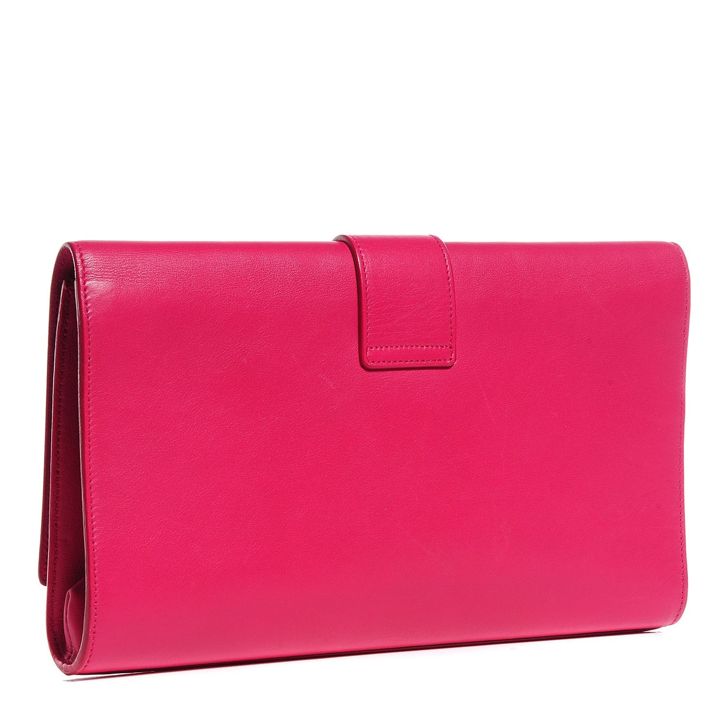 Calfskin Y Ligne Clutch Fuchsia