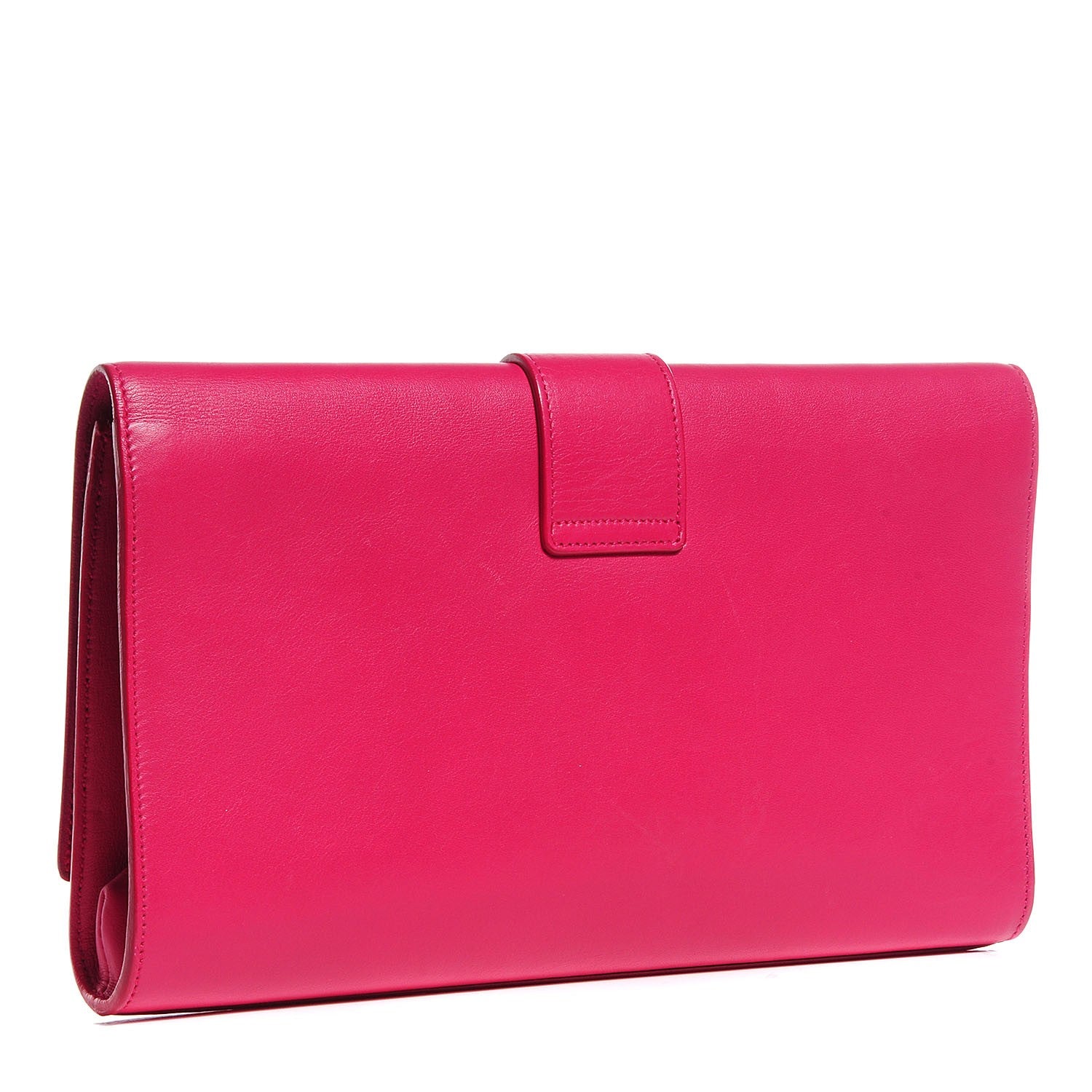 Saint Laurent Calfskin Y Ligne Clutch Fuchsia 3 of 8