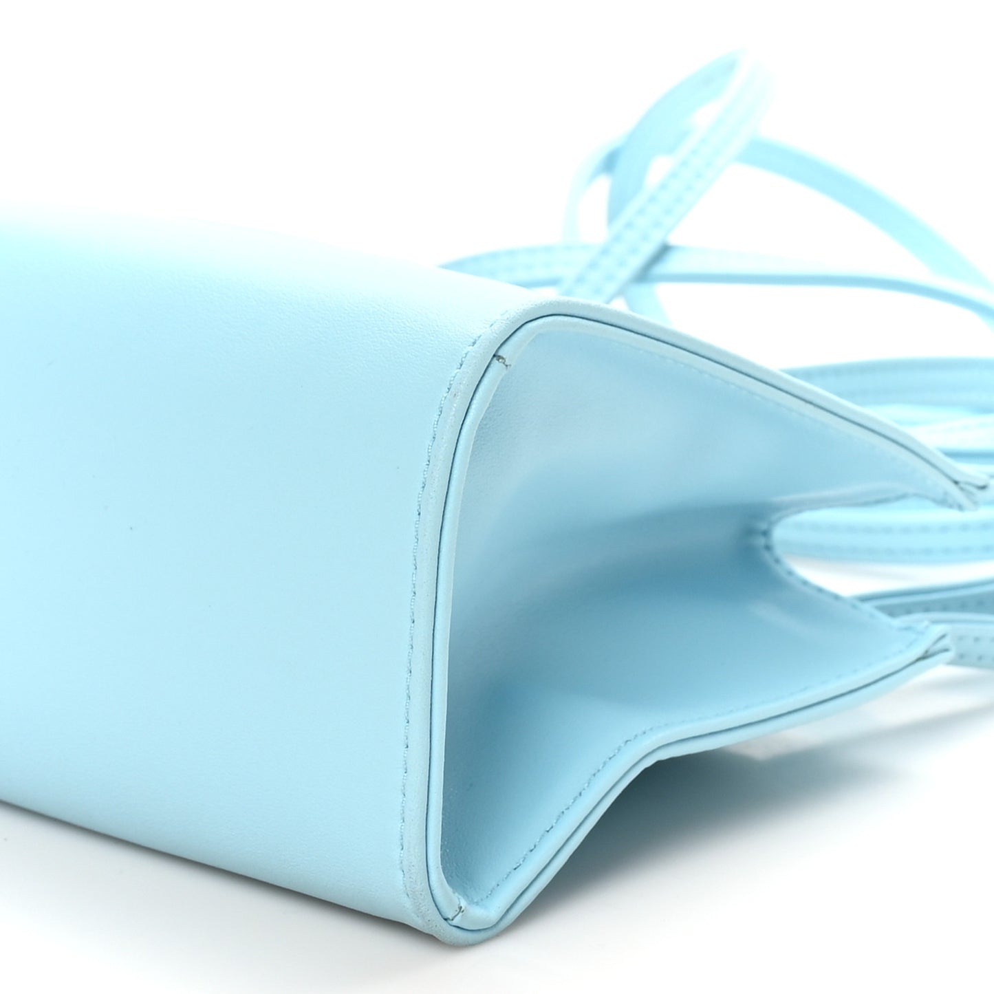 Vegan Leather Small Shopping Bag Pool Blue