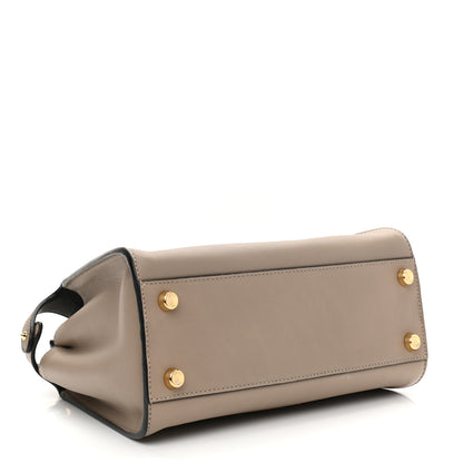 Fendi Vitello Tahiti Burro Medium Peekaboo Iconic Essentially Satchel Tortora Black 4 of 10
