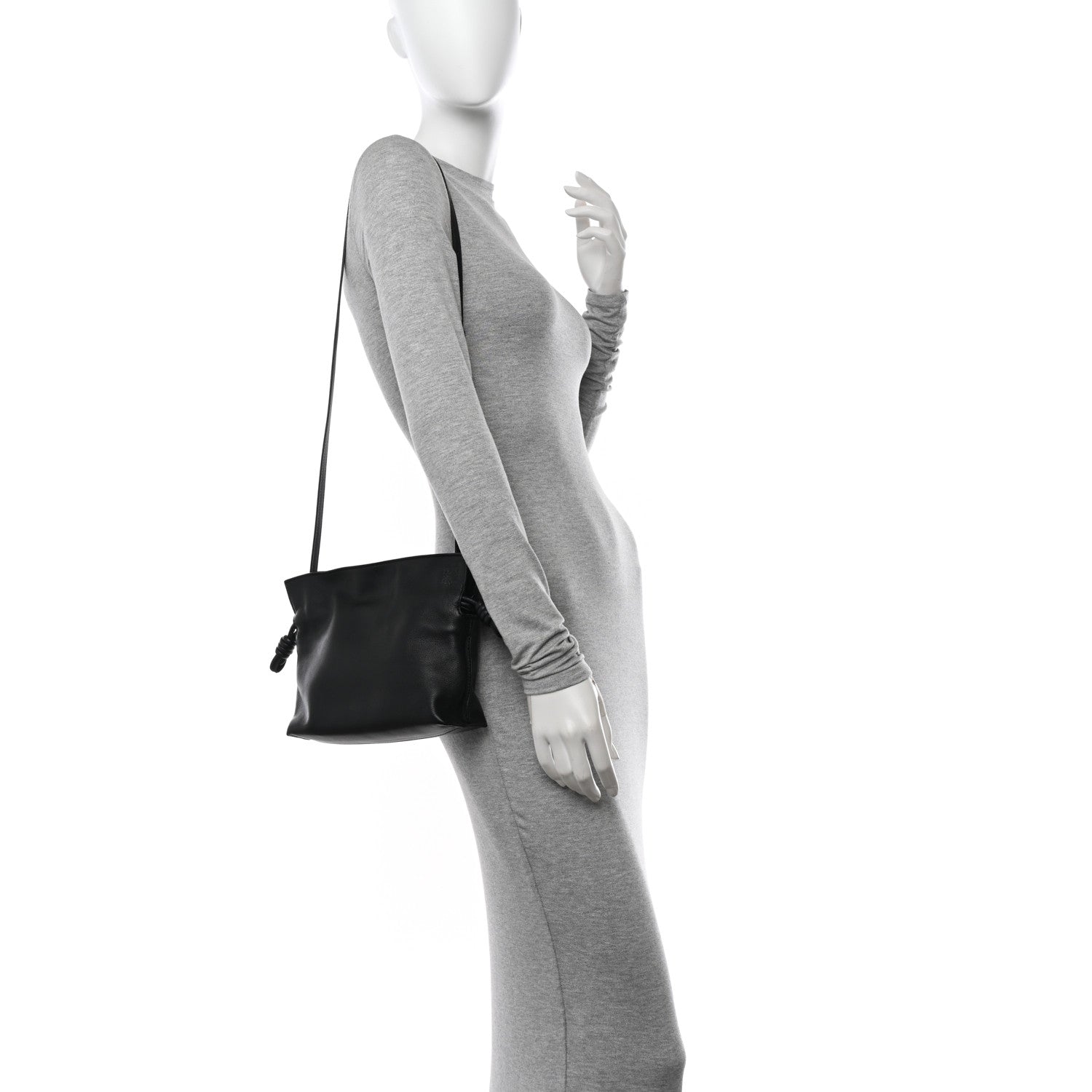 Loewe Calfskin Mini Flamenco Knot Bag Black 2 of 12
