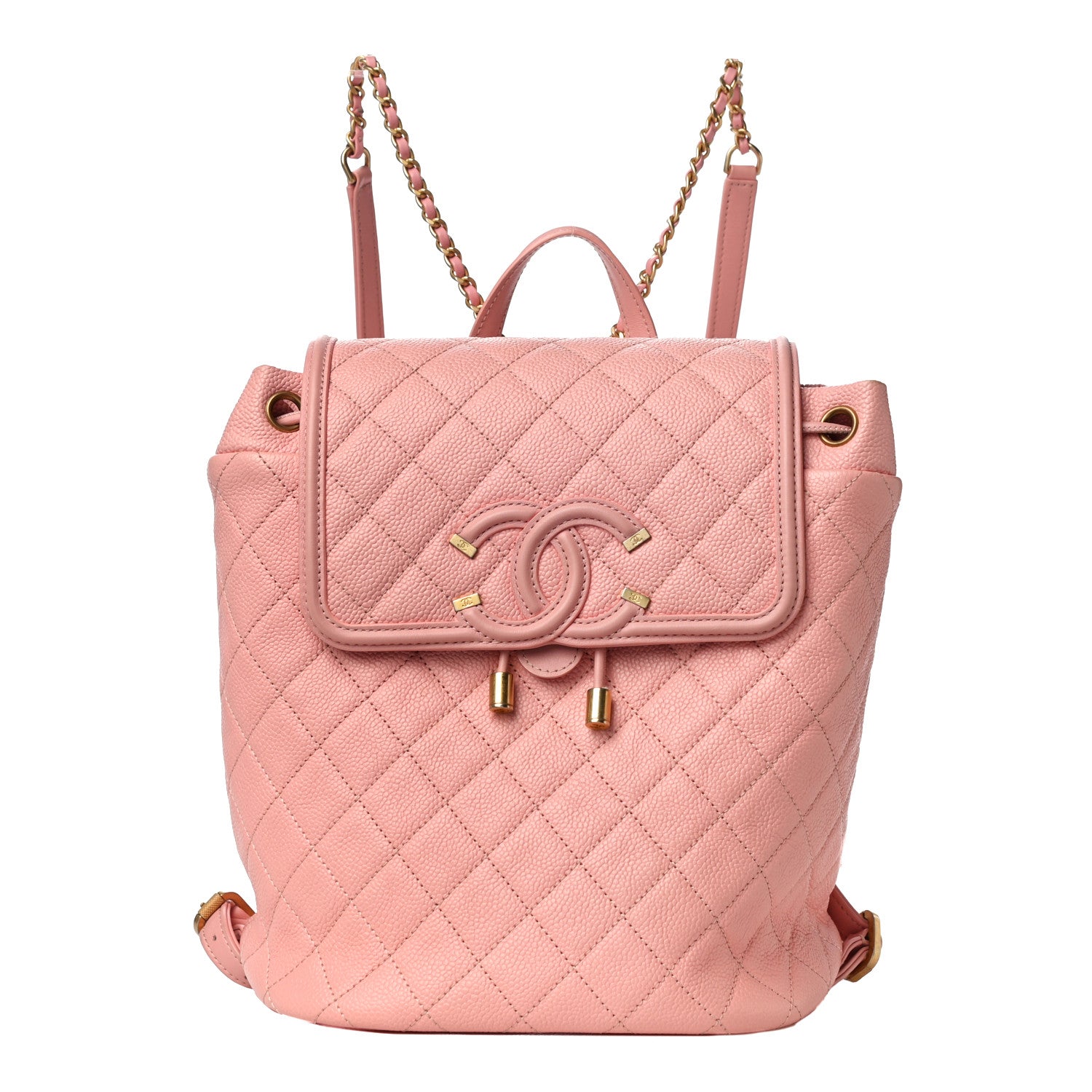Chanel Caviar Quilted Filigree Backpack Pink 1 of 10