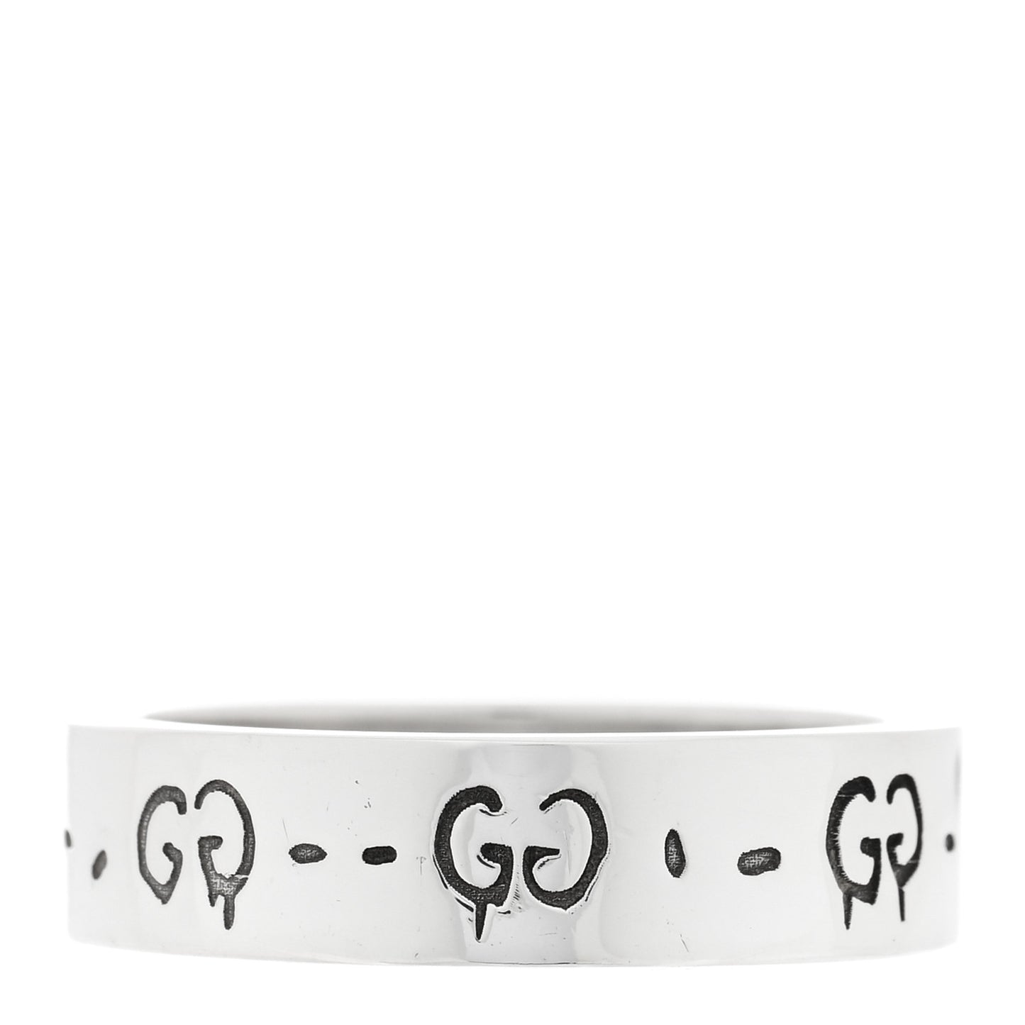 Sterling Silver Narrow GucciGhost Hamlet Skull Ring 63 10.25