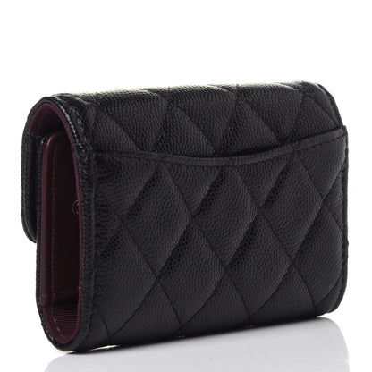 Chanel Caviar Quilted Classic 4 Key Holder Wallet Black 3 of 12